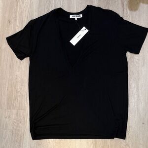 Joah Brown Deep Black V-Neck Tee